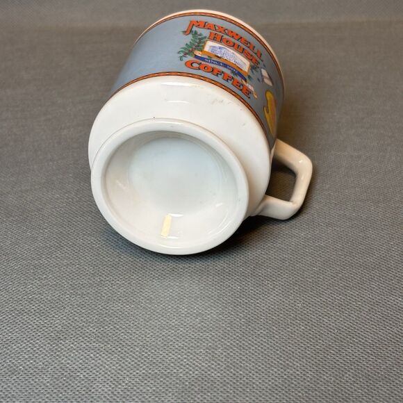 Vintage Maxwell House Coffee Cup Pedestal Footed Mug Cup 8 oz Retro 1970s - Picture 6 of 9